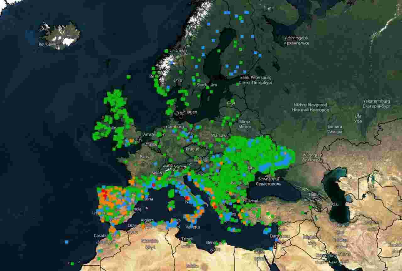 Aree bruciate in Europa