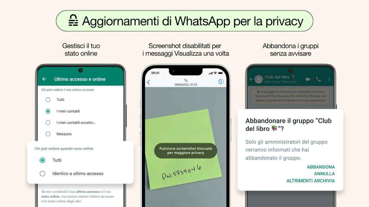 volantino WhatsApp sulle nuove impostazioni in arrivo