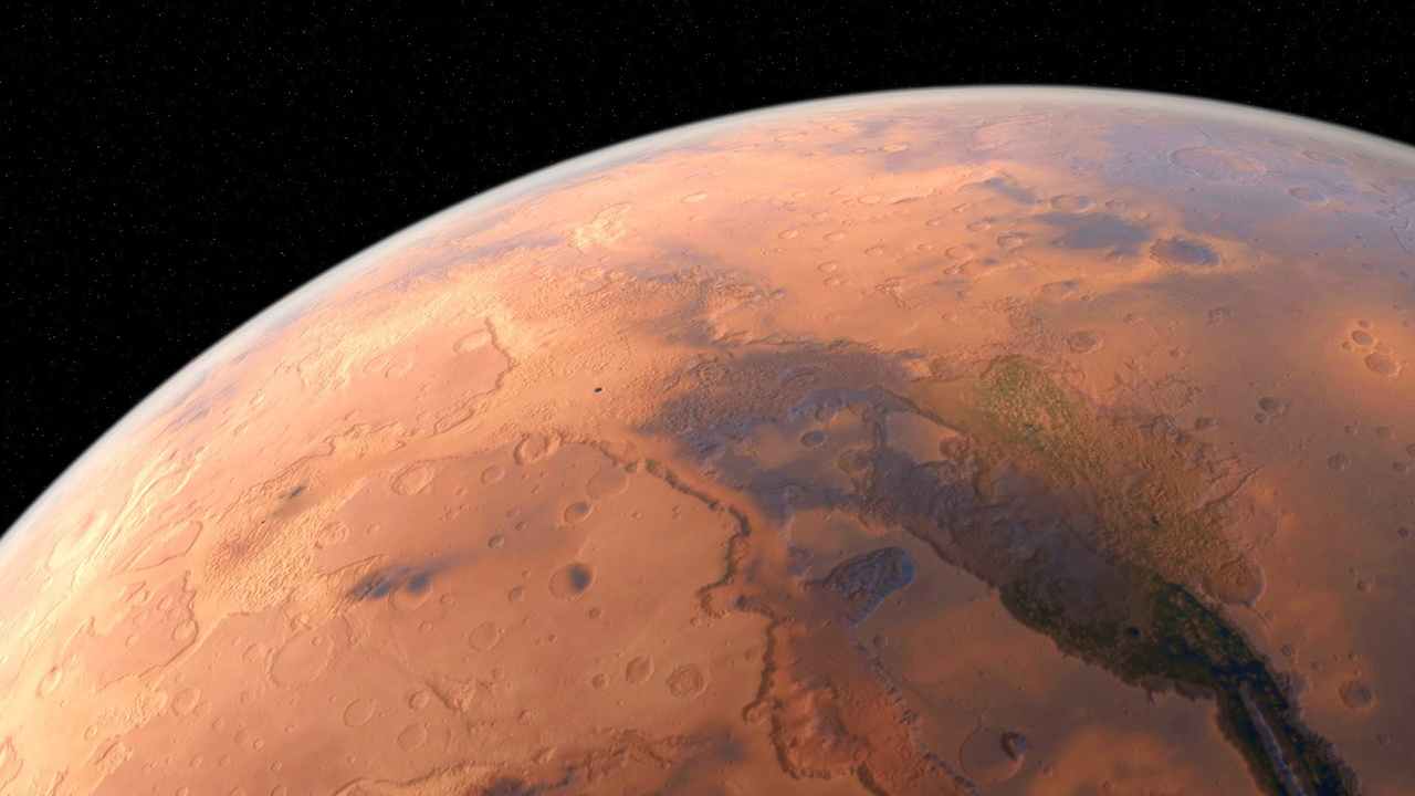 Marte visto dallo spazio