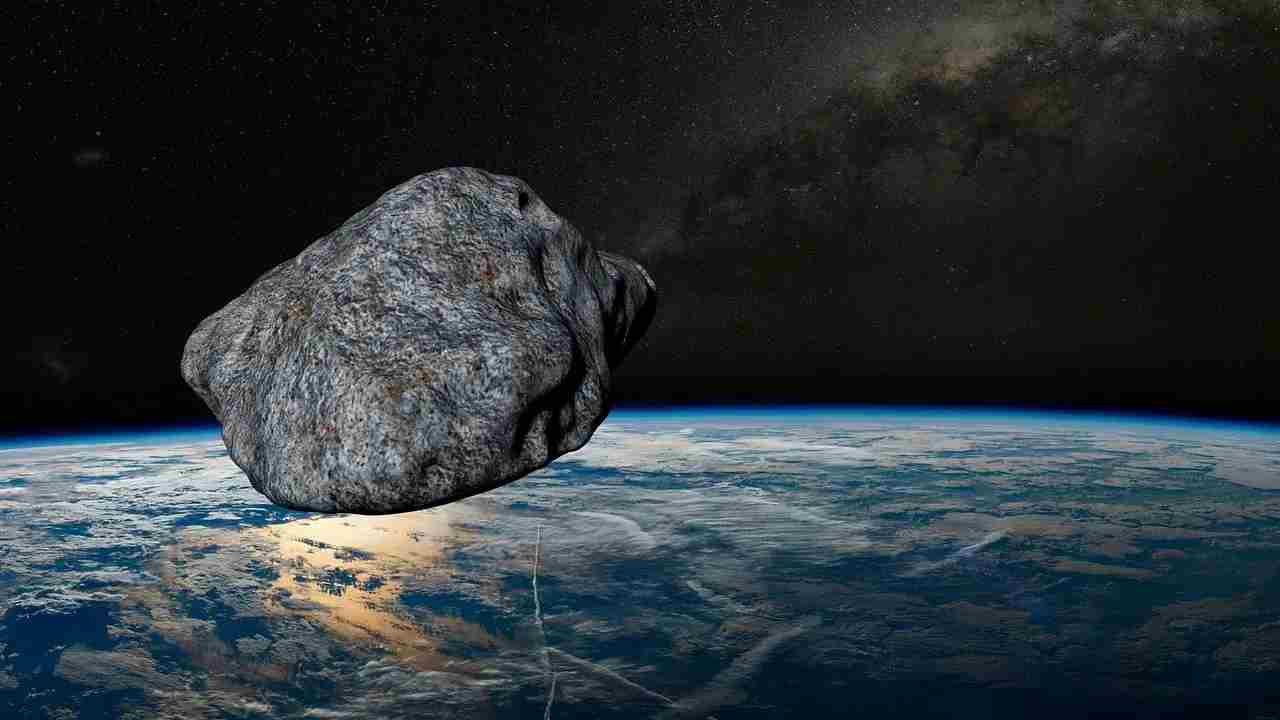asteroide sopra la l'atmosfera terreste