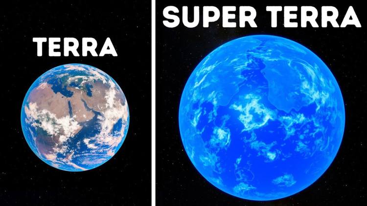 pianeta Terra messo a cofronto con la Super-Terra