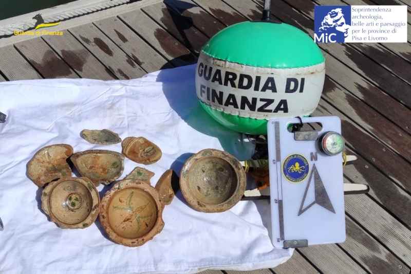 Reperti archeologici trovati nei fondali marini di Livorno