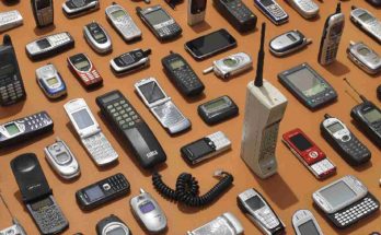 serie di telefonini vintage anni '80 e '90