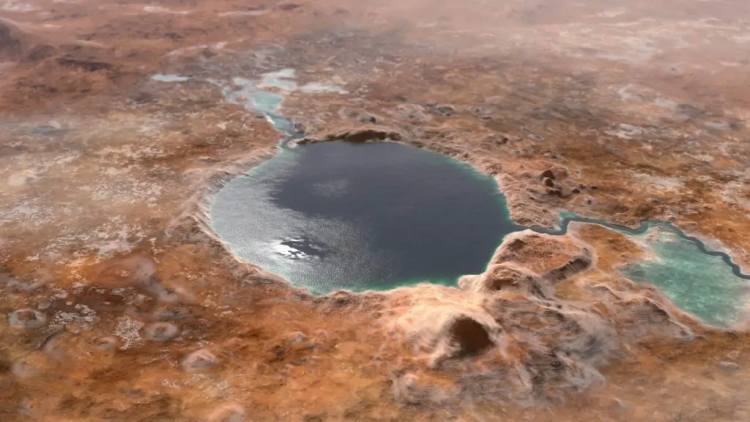 laghi di metano su Marte