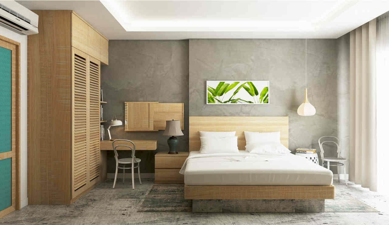 Mobili-camera da letto-casa-tende
